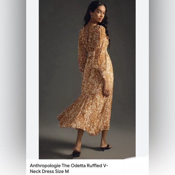 ANTHROPOLOGIE Odetta Ruffle Dress, size M - Picture 6 of 12